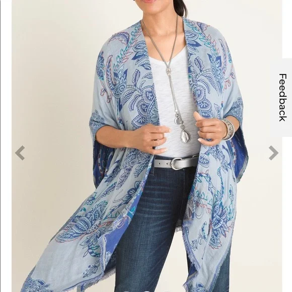 Chicos reversible ruana cover up - Picture 2 of 8